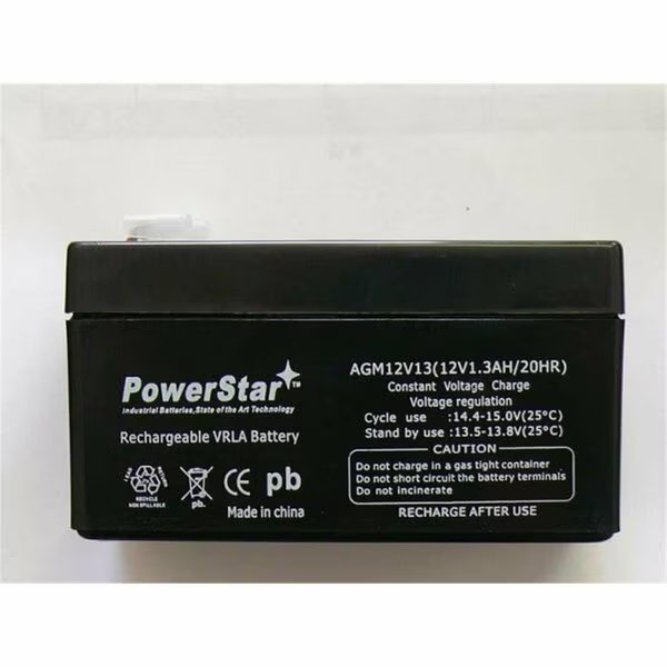 12V 1.3Ah Battery for Panasonic Sealed Lead Acid Battery, Powerstar, Mfr#: AGM1213-05